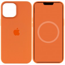 Чохол Silicone case (AAA) full with Magsafe and Animation для Apple iPhone 12 Pro / 12 (6.1") Помаранчевий / Kumquat