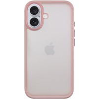 TPU+PC чохол Metal Buttons для Apple iPhone 16 (6.1") Рожевий