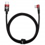 Дата кабель Baseus MVP 2 Elbow-shaped Type-C to Type-C 100W (2m) (CAVP000720) Black / Red