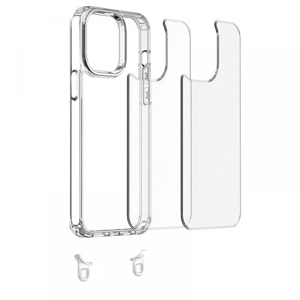 Чехол TPU Transparent with Straps для Apple iPhone 15 (6.1")