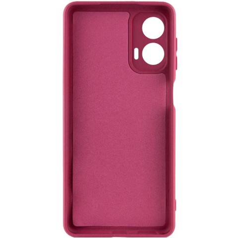 Чохол TPU GETMAN Liquid Silk Full Camera для Motorola Moto G24 Бордовий / Marsala