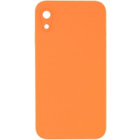 Чохол Silicone Case Square Full Camera Protective (AA) NOLOGO для Apple iPhone XR (6.1") Помаранчевий / Papaya