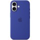 Чохол Silicone case (AAA) with Magsafe and Animation (button) для Apple iPhone 16 (6.1") Ultramarine