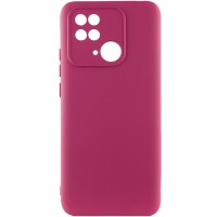 Чохол Silicone Cover Lakshmi Full Camera (A) для Xiaomi Poco C40 Бордовий / Marsala