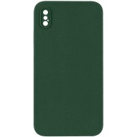 Чохол Silicone Case Square Full Camera Protective (AA) NOLOGO для Apple iPhone XS Max (6.5") Зелений / Cyprus Green