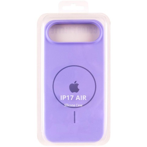 Чохол Silicone Case Full Protective (AA) V2 with MagSafe для Apple iPhone 17 Air (6.5") Бузковий / Dasheen