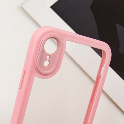 TPU чохол Transparent + Colour 1,5mm для Apple iPhone XR (6.1") Pink