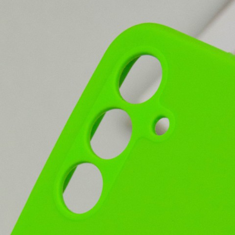 Чохол Silicone Cover Lakshmi Full Camera (AA) для Samsung Galaxy A35 Салатовий / Neon Green