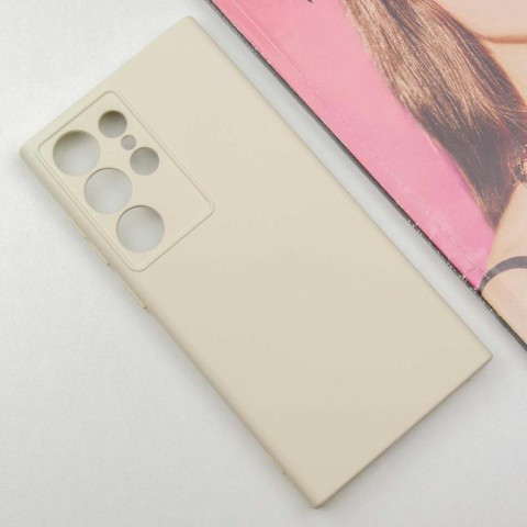 Чохол TPU GETMAN Liquid Silk Full Camera для Samsung Galaxy S24 Ultra Пісочний / Sand