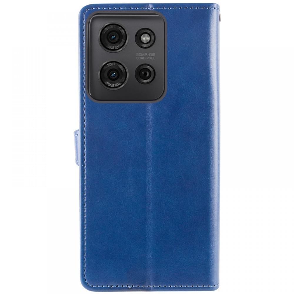 Шкіряний чохол-книжка GETMAN Gallant (PU) для Motorola Moto G75 5G Синій