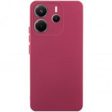 Чохол TPU GETMAN Liquid Silk Full Camera для Xiaomi Redmi Note 14 4G (Int. version) Бордовий / Marsala