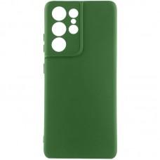 Чохол TPU GETMAN Liquid Silk Full Camera для Samsung Galaxy S21 Ultra Зелений / Dark green