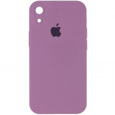 Чохол Silicone Case Square Full Camera Protective (AA) для Apple iPhone XR (6.1") Ліловий / Lilac Pride