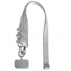 Шнурок широкий з двумя креплениями (2см) 140см Gray