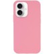 Чохол Silicone Case Full Protective (AA) NO LOGO для Apple iPhone 16 (6.1") Рожевий / Light pink