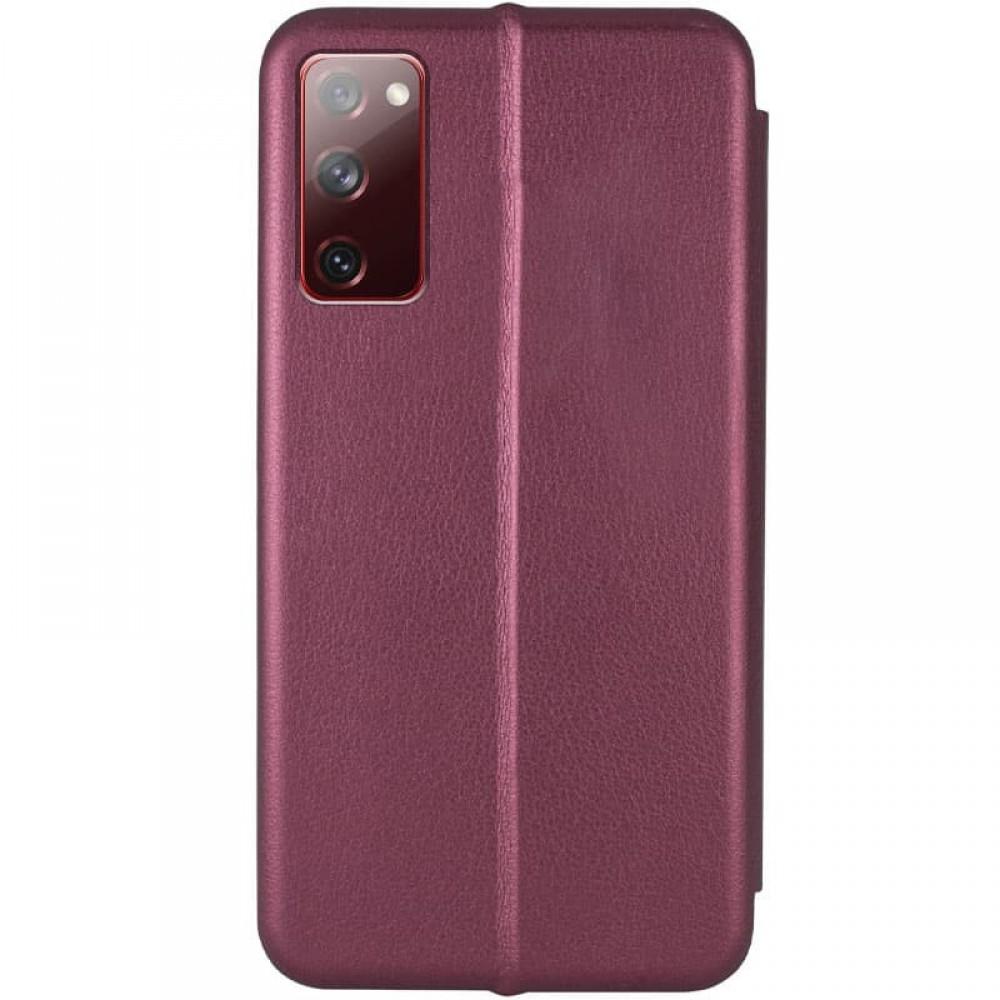 Шкіряний чохол-книжка Classy для Samsung Galaxy S20 FE Бордовий