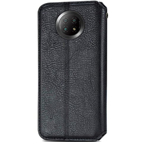 Шкіряний чохол-книжка GETMAN Cubic (PU) для Xiaomi Redmi Note 9 5G / Note 9T Чорний