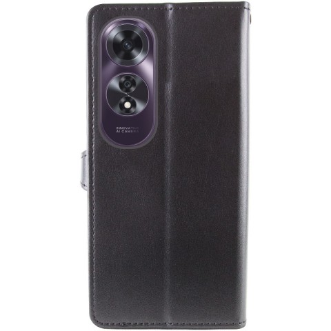 Шкіряний чохол-книжка GETMAN Gallant (PU) для Oppo A60 4G Чорний