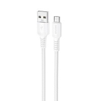Дата кабель Borofone BX116 Certain USB to MicroUSB 2.4A (1m) White
