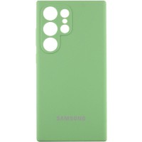 Чохол Silicone Cover Lakshmi Full Camera (AAA) with Logo для Samsung Galaxy S24 Ultra М'ятний / Mint