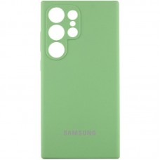 Чохол Silicone Cover Lakshmi Full Camera (AAA) with Logo для Samsung Galaxy S24 Ultra М'ятний / Mint