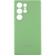 Чохол Silicone Cover Lakshmi Full Camera (AAA) with Logo для Samsung Galaxy S24 Ultra М'ятний / Mint