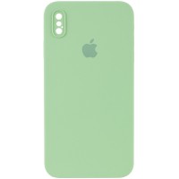 Чохол Silicone Case Square Full Camera Protective (AA) для Apple iPhone XS Max (6.5") М'ятний / Mint