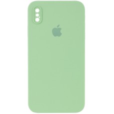 Чохол Silicone Case Square Full Camera Protective (AA) для Apple iPhone XS Max (6.5") М'ятний / Mint