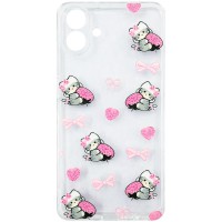 Чохол TPU Clear Joy для Motorola Moto G06 Strawberry Cats