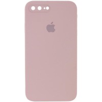 Чохол Silicone Case Square Full Camera Protective (AA) для Apple iPhone 7 plus/8 plus (5.5") Рожевий / Pink Sand
