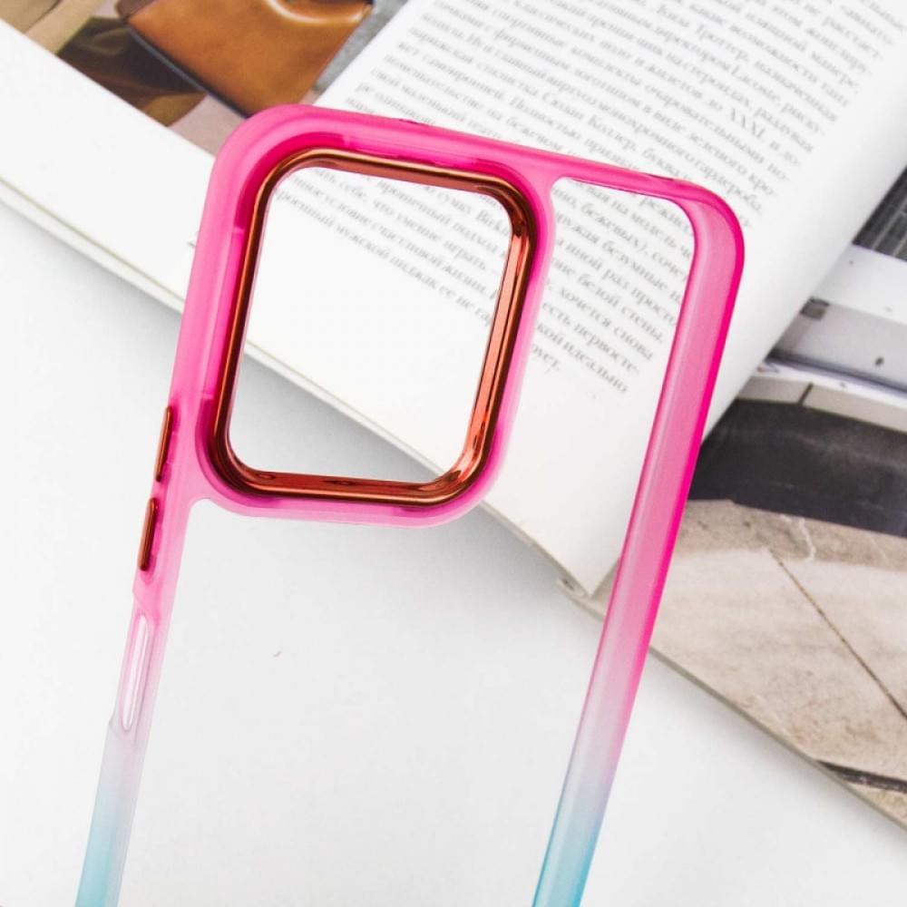 Чохол TPU+PC Fresh sip series для Xiaomi Redmi 12 Бірюзовий / Рожевий