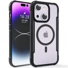 TPU+PC чохол Defense Clear with MagSafe для Apple iPhone 15 Plus (6.7") Чорний