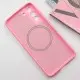 Чохол Silicone Cover Lakshmi Full Camera (AA) with MagFit для Samsung Galaxy S21 FE Рожевий / Light pink