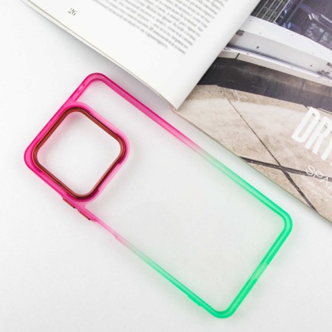 Чохол TPU+PC Fresh sip series для Xiaomi Redmi Note 13 4G Салатовий / Рожевий