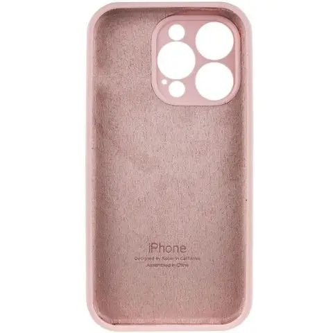 Чохол Silicone Case Full Camera Protective (AA) для Apple iPhone 14 Pro Max (6.7") Рожевий / Chalk Pink