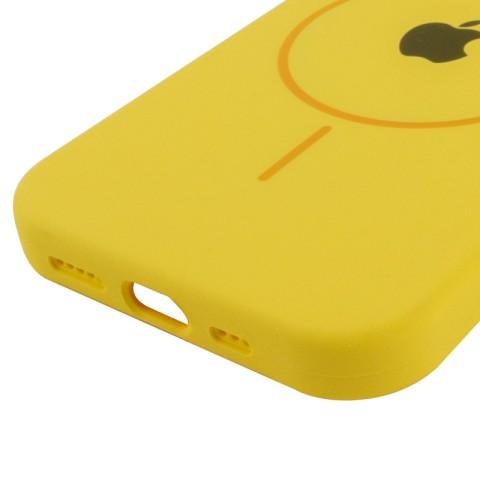Чохол Silicone Case Full Protective (AA) with MagSafe для Apple iPhone 14 Plus (6.7") Жовтий / Yellow