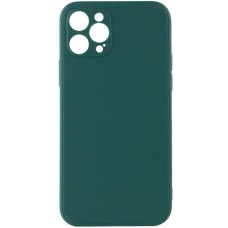 Силіконовий чохол Candy Full Camera для Apple iPhone 12 Pro (6.1") Зелений / Dark green