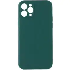 Силіконовий чохол Candy Full Camera для Apple iPhone 12 Pro (6.1") Зелений / Dark green