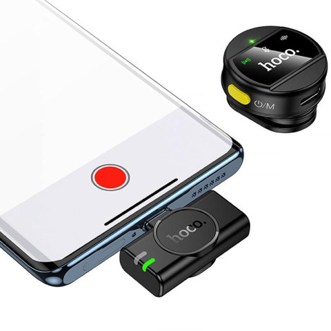 Петличний бездротовий мікрофон Hoco L21 Charm Type-C Black