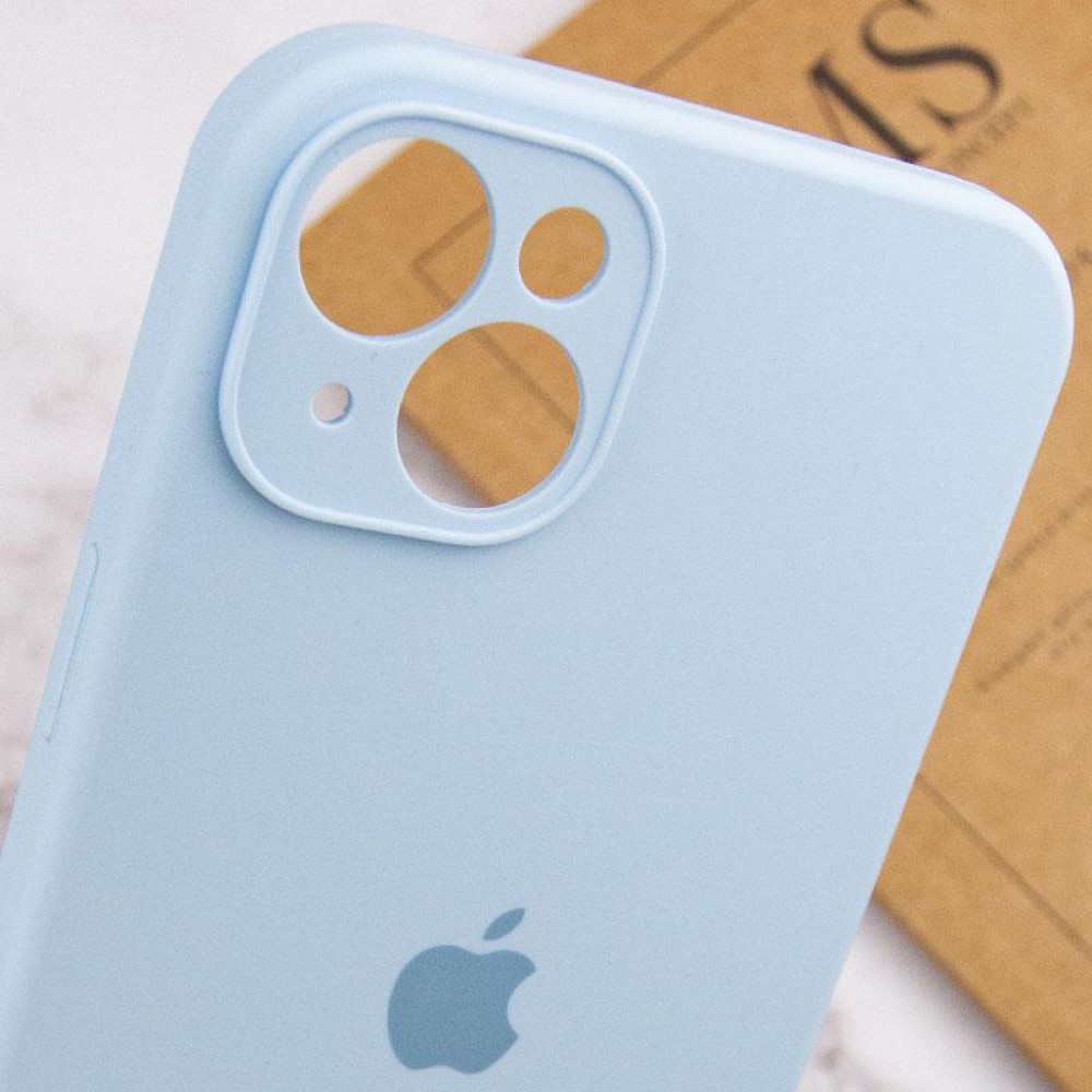 Чохол Silicone Case Full Camera Protective (AA) для Apple iPhone 15 (6.1") Блакитний / Sweet Blue