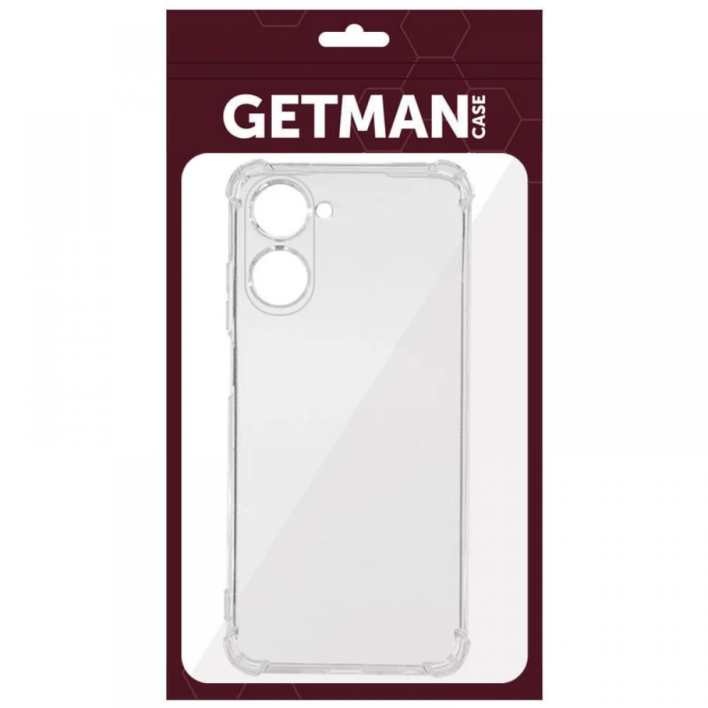 TPU чохол GETMAN Ease logo посилені кути Full Camera для Realme 10 4G Безбарвний (прозорий)