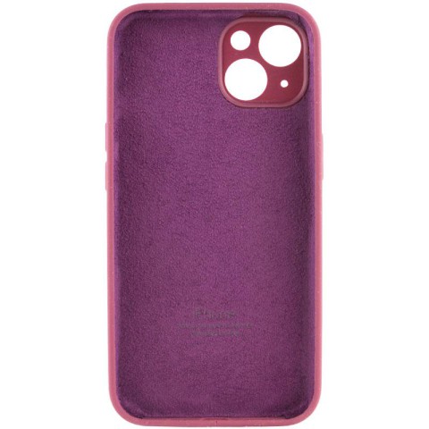 Чохол Silicone Case Full Camera Protective (AA) для Apple iPhone 15 Plus (6.7") Бордовий / Plum
