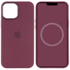 Чохол Silicone case (AAA) with Magsafe and Animation для Apple iPhone 12 Pro / 12 (6.1") Бордовий / Plum