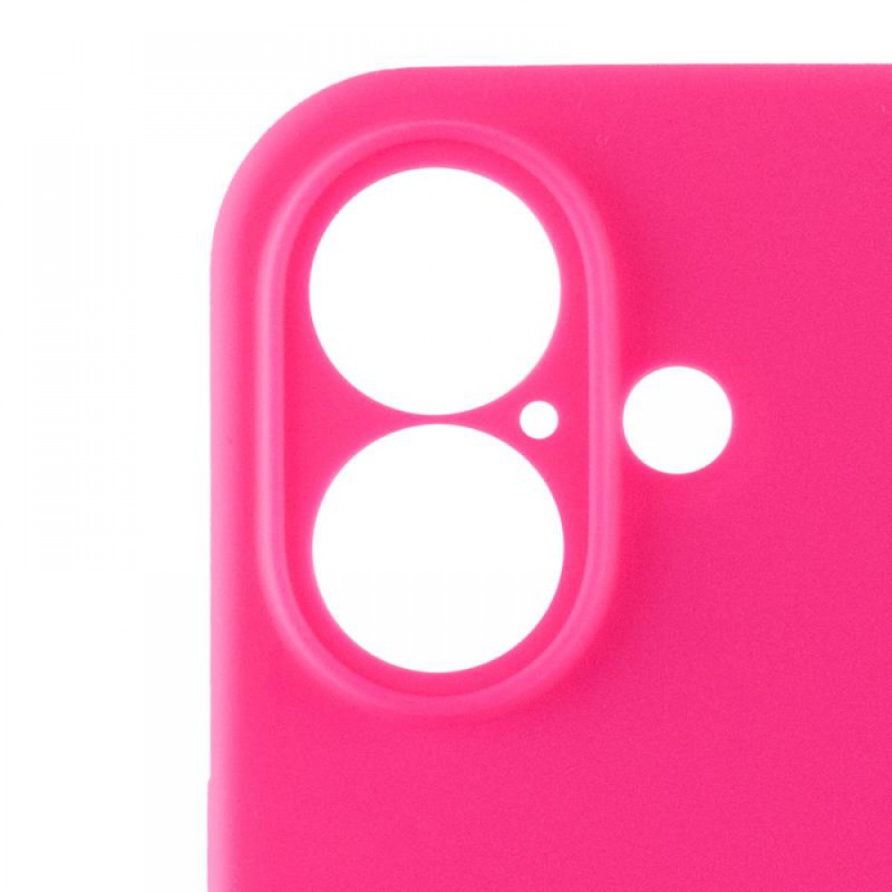 Чохол Silicone Case Full Camera Protective (AA) для Apple iPhone 16 (6.1") Рожевий / Barbie pink