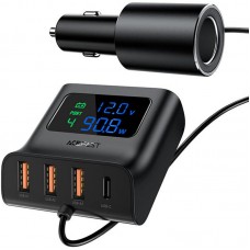 АЗП Acefast B8 digital display car HUB charger Black