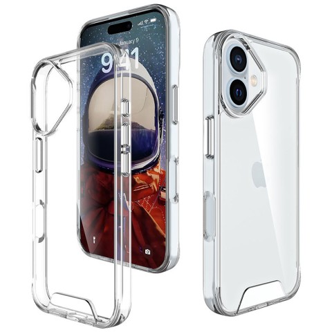 Чохол TPU Space Case transparent для Apple iPhone 16 Plus (6.7") Прозорий