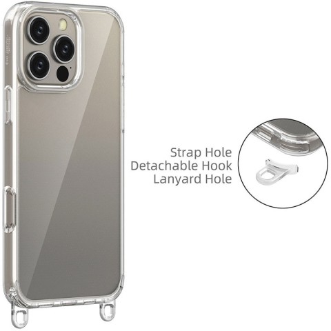 Чохол TPU Transparent with Straps для Apple iPhone 12 Pro Max (6.7") Grey
