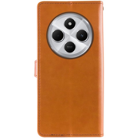 Шкіряний чохол-книжка GETMAN Gallant (PU) для Xiaomi Redmi 14C / Poco C75 Коричневий