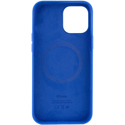 Чохол Silicone case (AAA) with Magsafe and Animation для Apple iPhone 12 Pro Max (6.7") Синій / Capri Blue