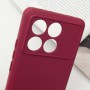 Чохол Silicone Cover Lakshmi Full Camera (A) для Xiaomi Poco X6 Pro Бордовий / Marsala